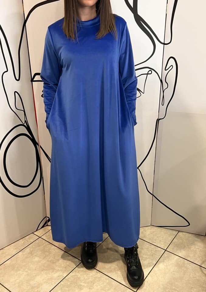 Φόρεμα maxi εβαζέ βελουτέ