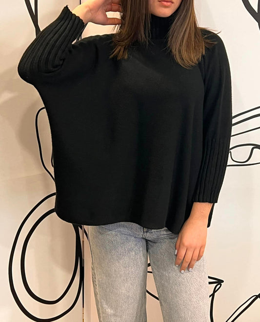 Pullover ζιβάγκο με λάστιχο στα μανίκια