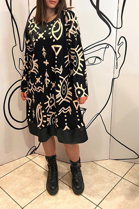 Φόρεμα midi βελουτέ εβαζέ