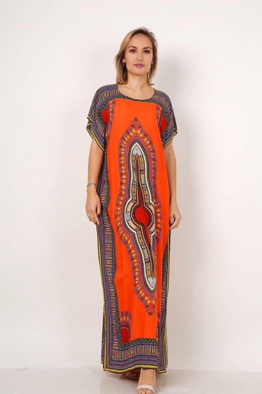 Καφτάνι maxi ethnic printed