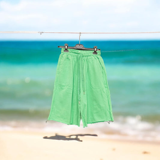 Βερμούδα μακό με ξέφτια