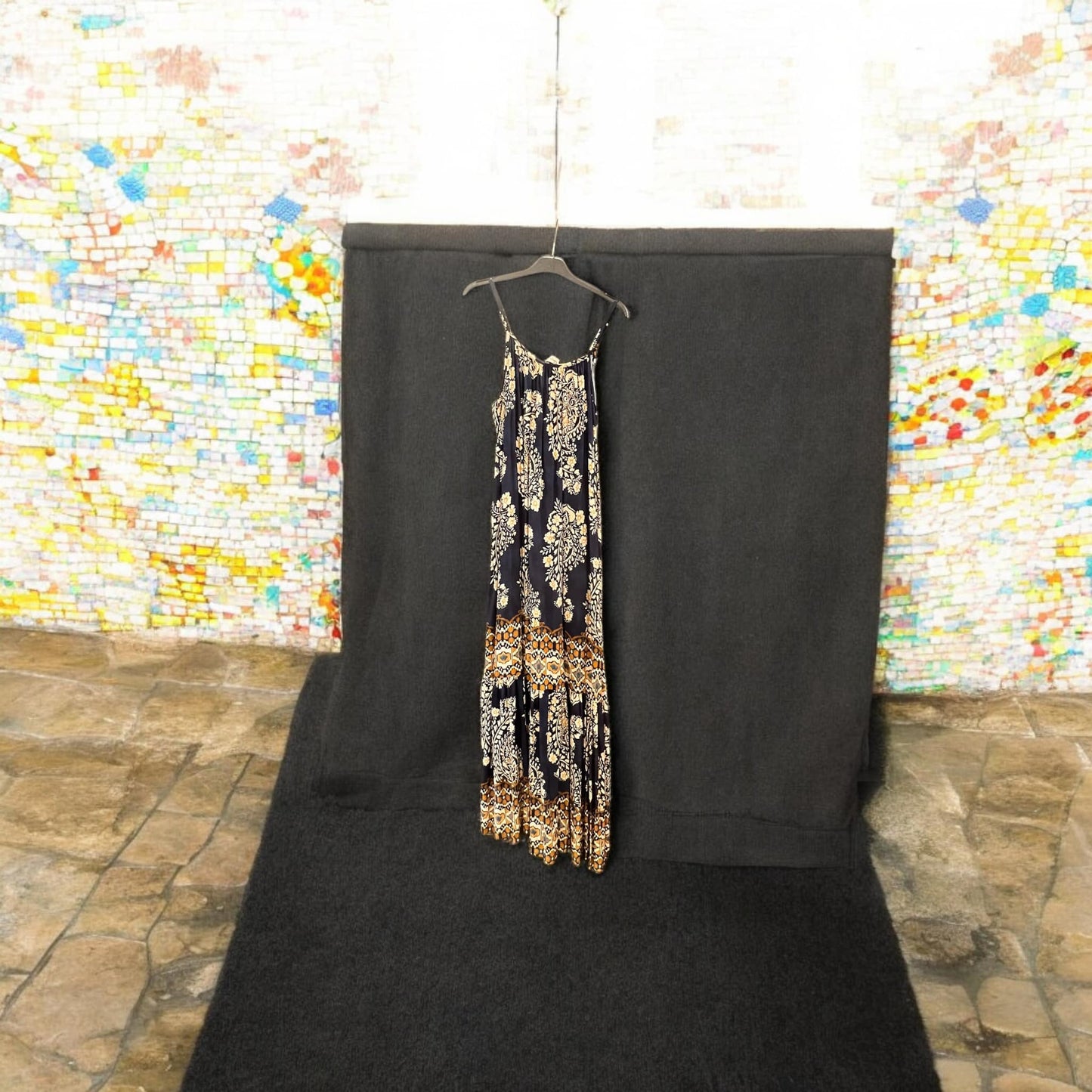 Φόρεμα maxi εμπριμέ viscose