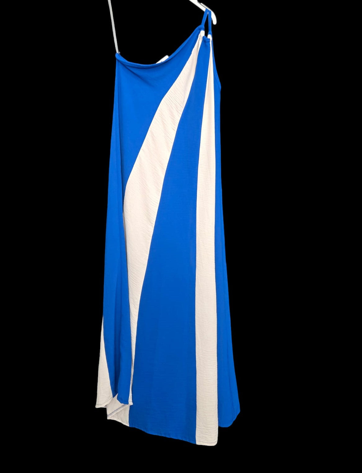 Φόρεμα maxi crepe δίχρωμο