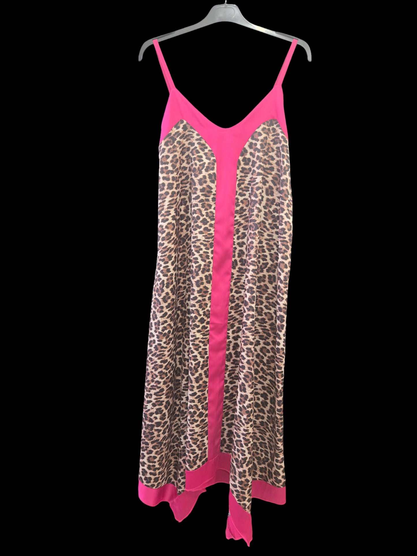 Φόρεμα maxi σατινέ animal printed