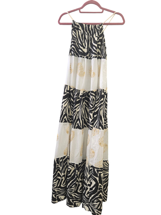 Φόρεμα μακρύ animal printed με lurex