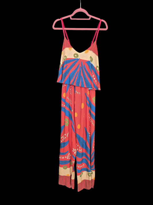 Ολόσωμη φόρμα tropical printed viscose