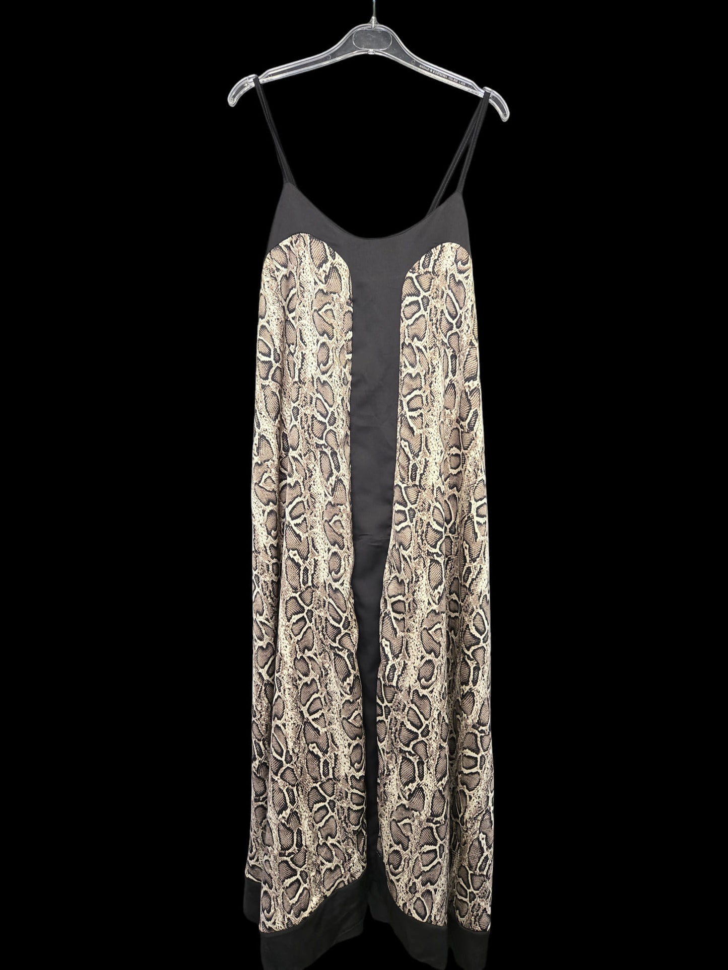 Φόρεμα maxi σατινέ animal printed