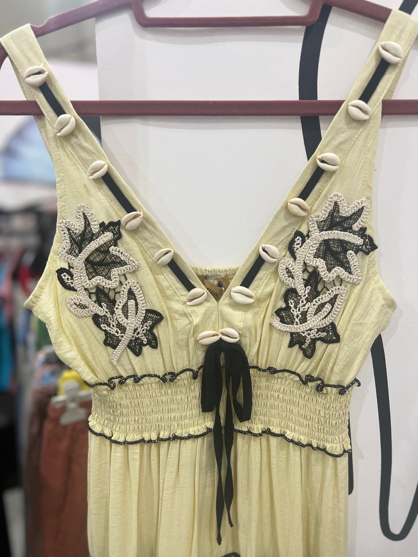 Φόρεμα maxi rayon/λινό με εντυπωσιακό μπούστο