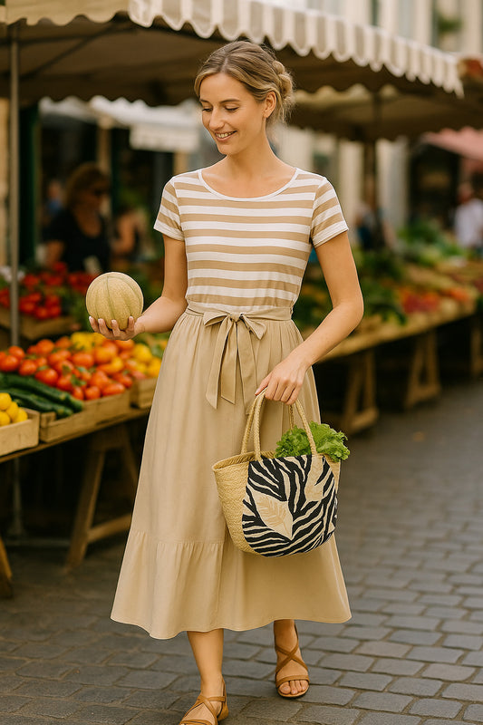 Φόρεμα μακρύ με ρίγες
