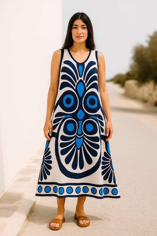 Φόρεμα maxi με ethnic prints