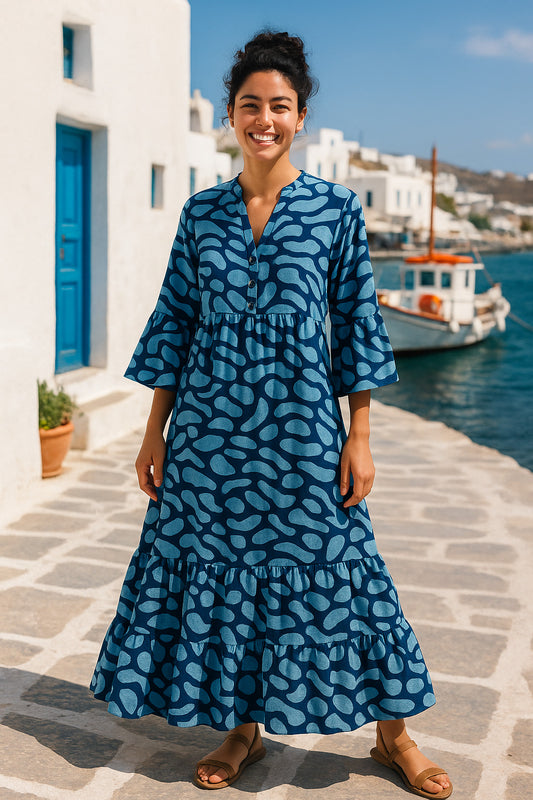 Φόρεμα / Καφτάνι με αφηρημένα prints