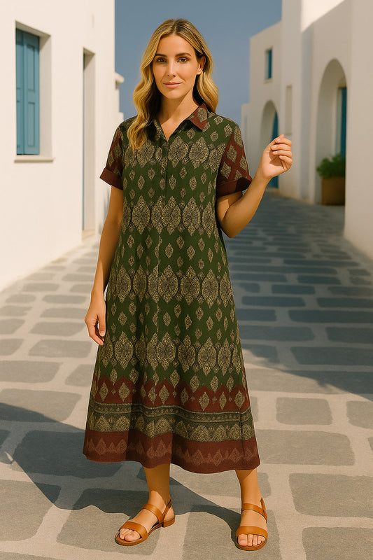 Φόρεμα oversized ethnic printed