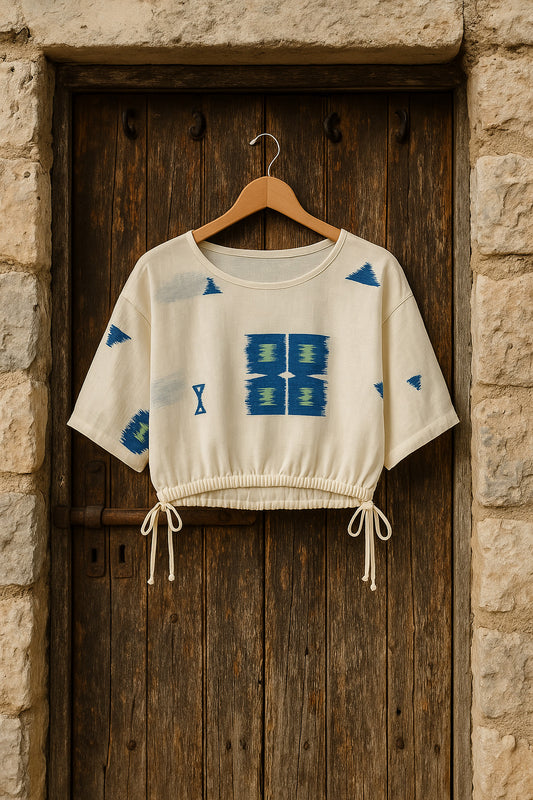 Σετ μπλούζα - φούστα με κεντήματα