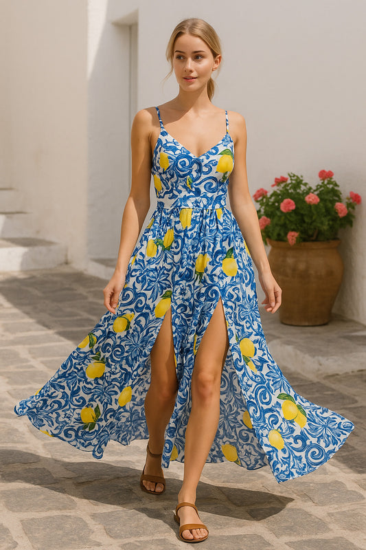 Φόρεμα maxi με εντυπωσιακή φούστα