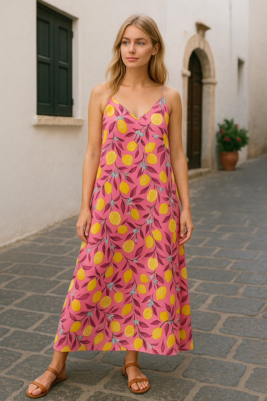 Φόρεμα maxi frutti printed