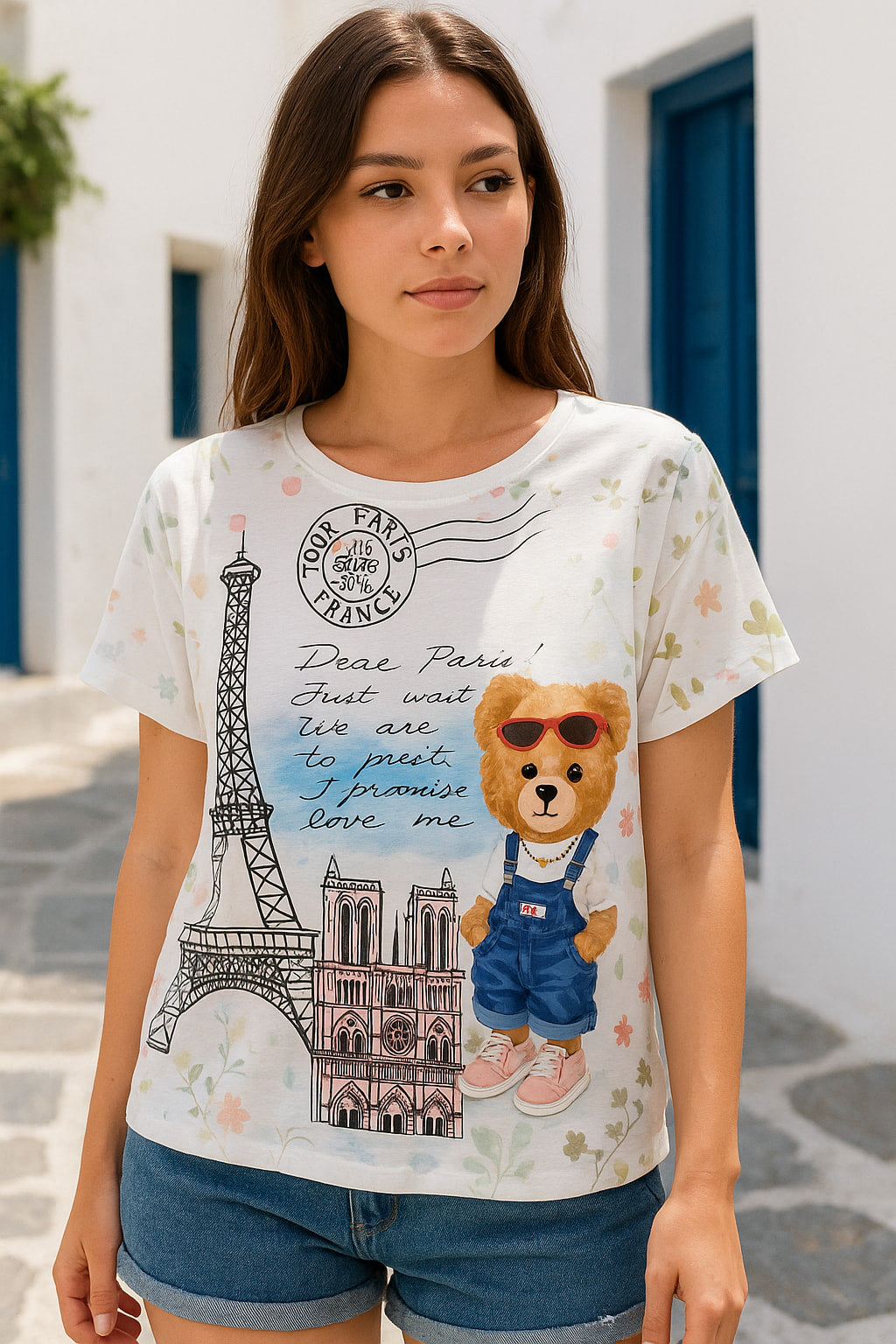 Μπλούζα loose με στάμπες pop art