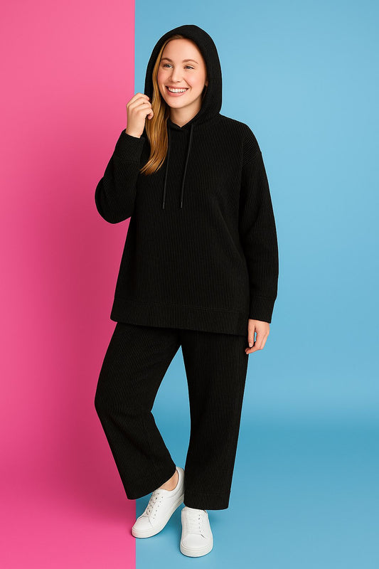 Σετ φόρμας κοτλέ μπλούζα - παντελόνι