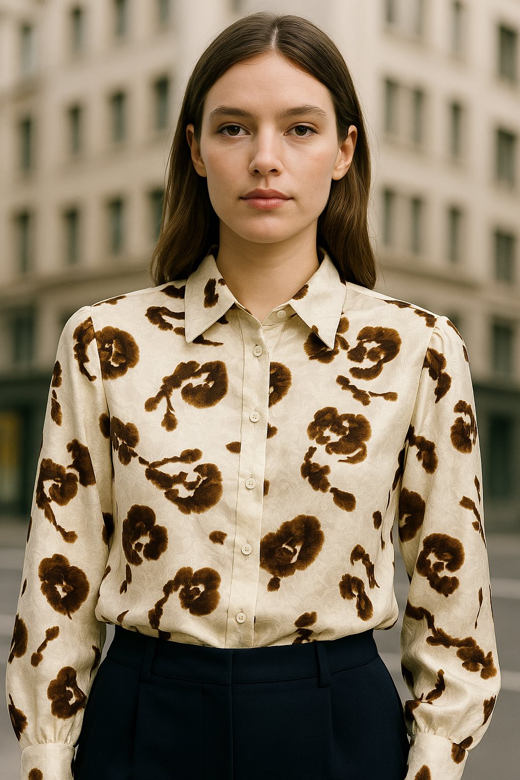 Πουκάμισο εμπριμέ satin