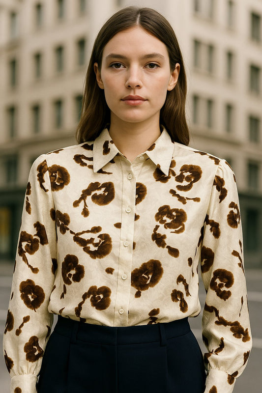 Πουκάμισο εμπριμέ satin