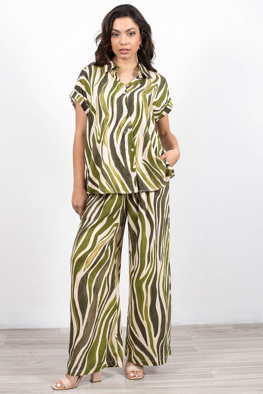 Σετ πουκαμίσα - παντελόνα printed