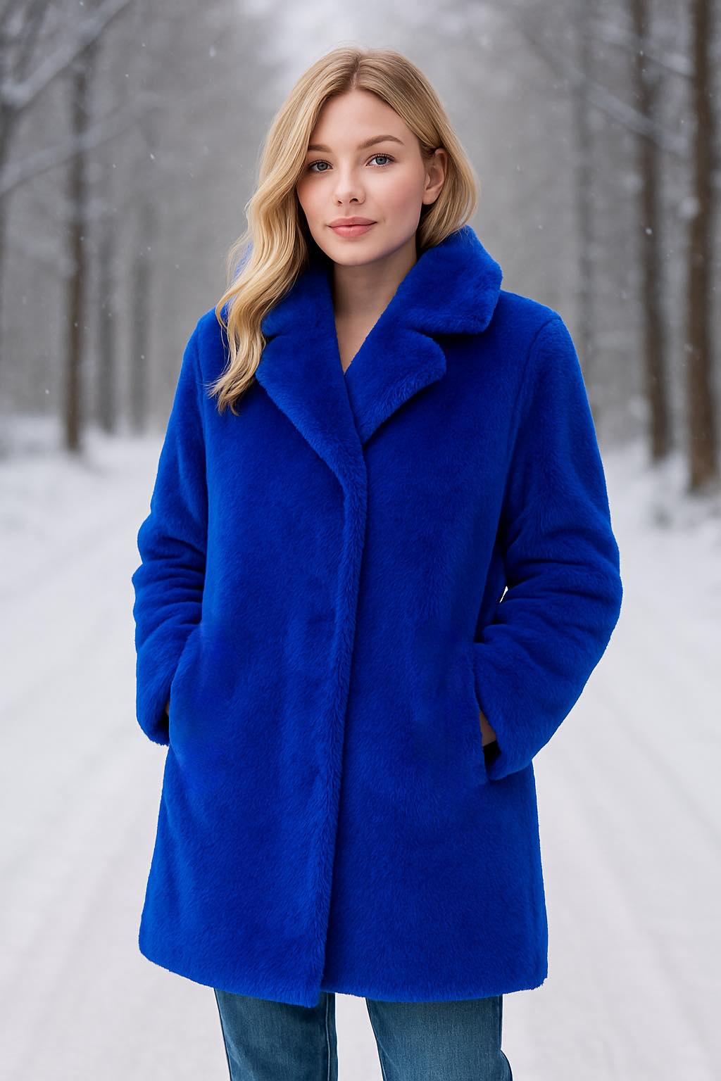 Ημίπαλτο από οικολογική γούνα