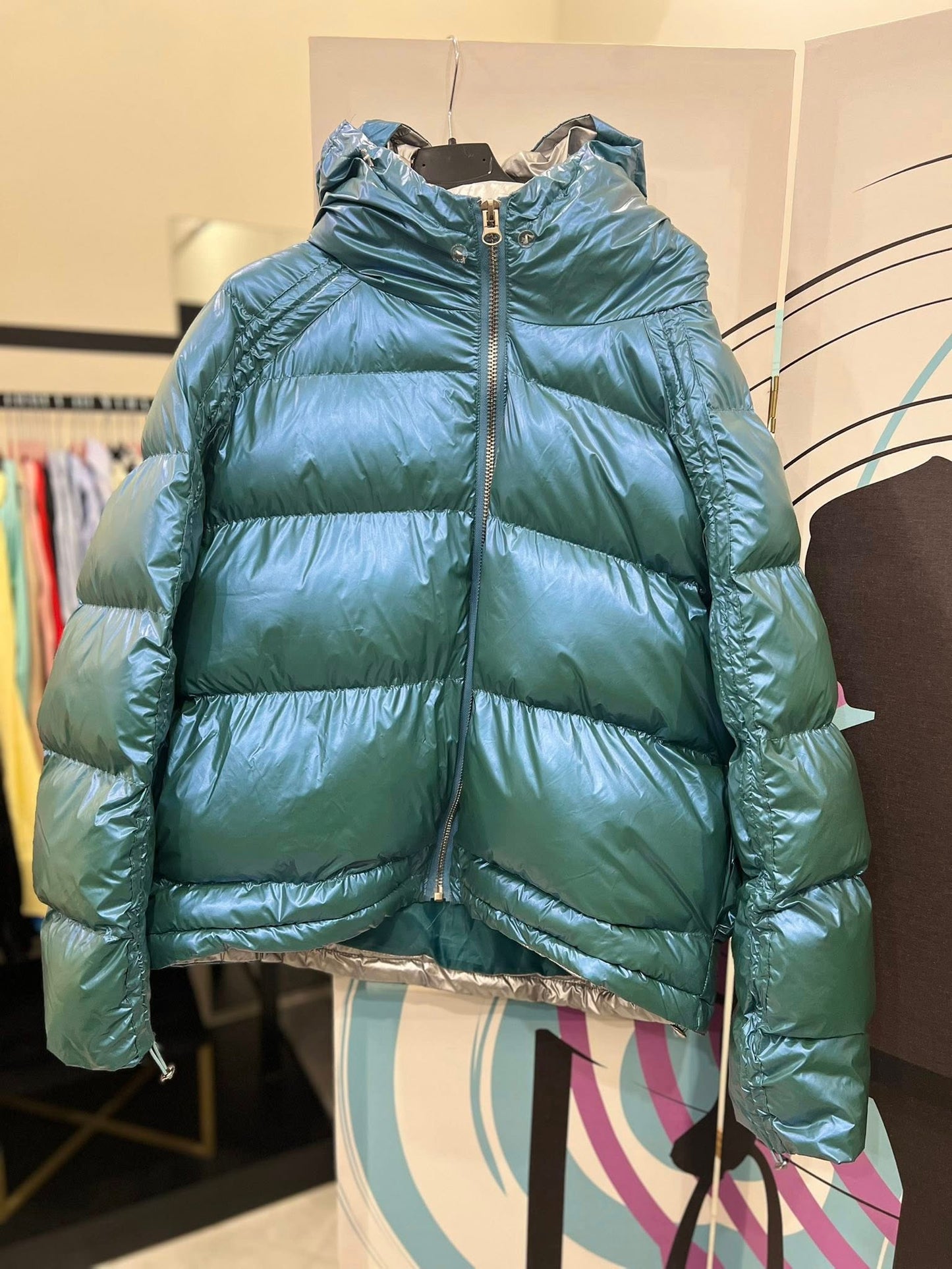 Puffer με κουκούλα & οικολογική γούνα