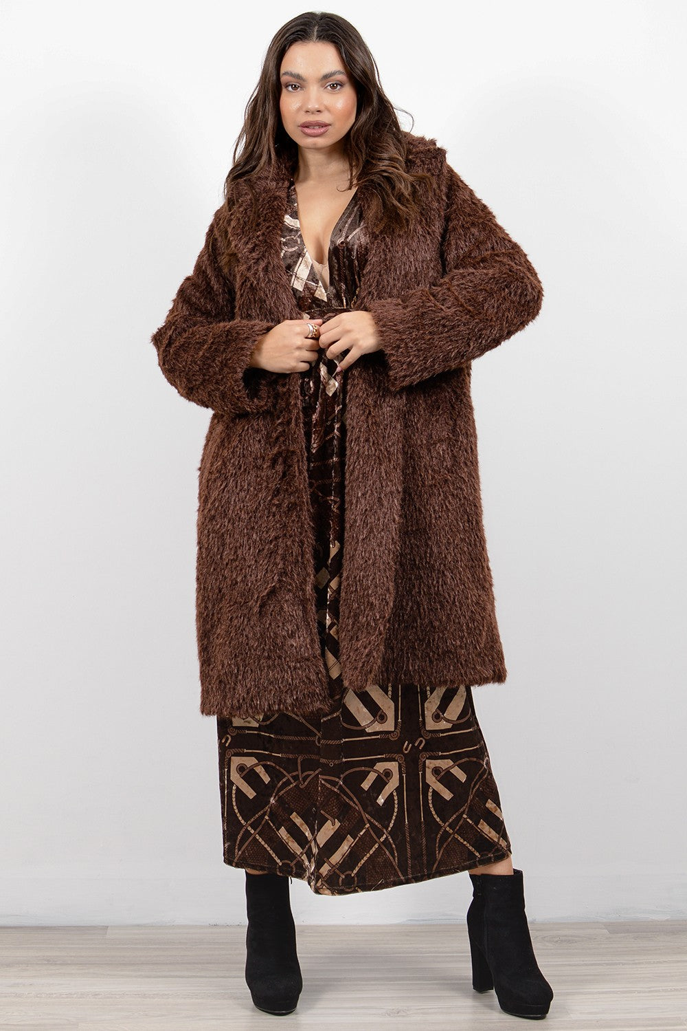 Ημίπαλτο loose από οικολογική γούνα