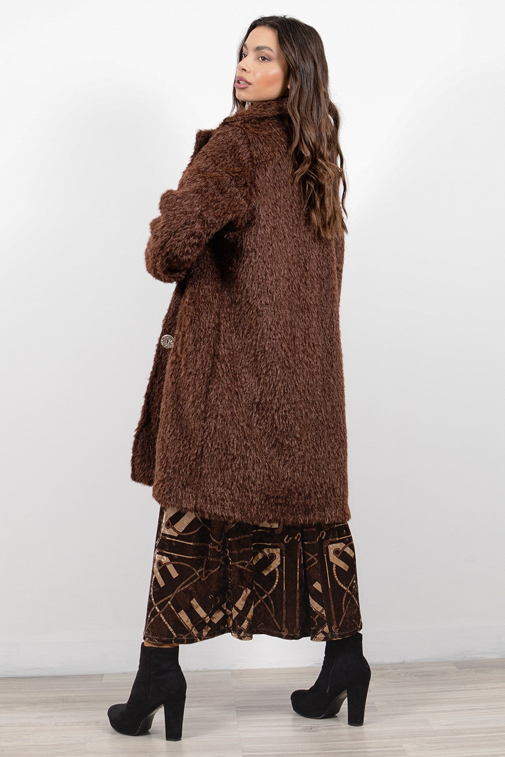 Ημίπαλτο loose από οικολογική γούνα