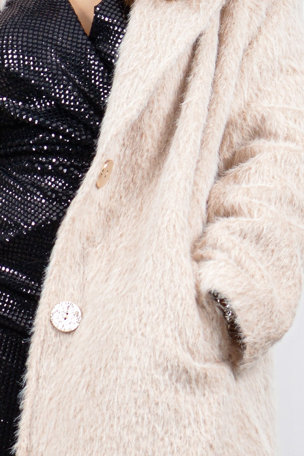 Ημίπαλτο loose από οικολογική γούνα