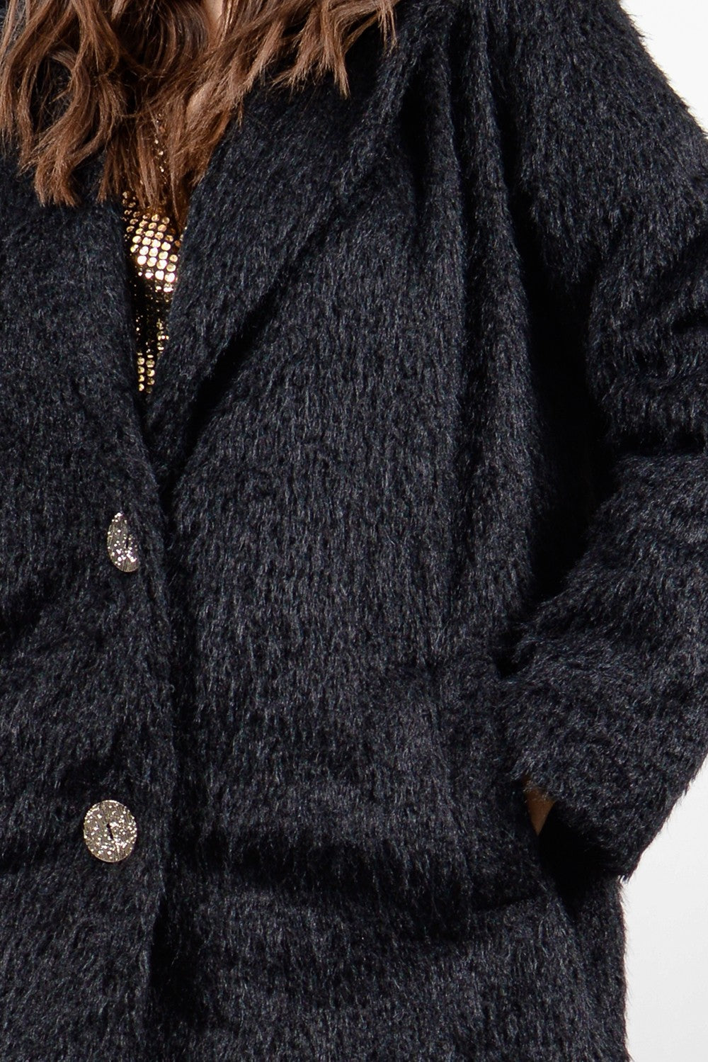 Ημίπαλτο loose από οικολογική γούνα