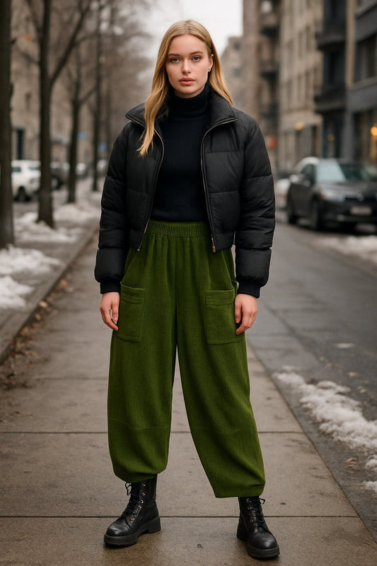 Βράκα baggy κοτλέ