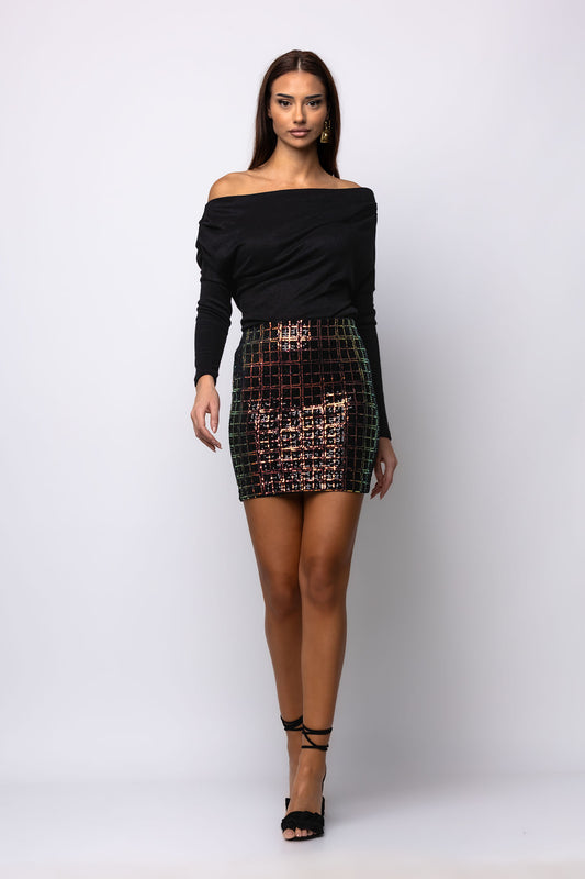 Φούστα mini με παγιέτες