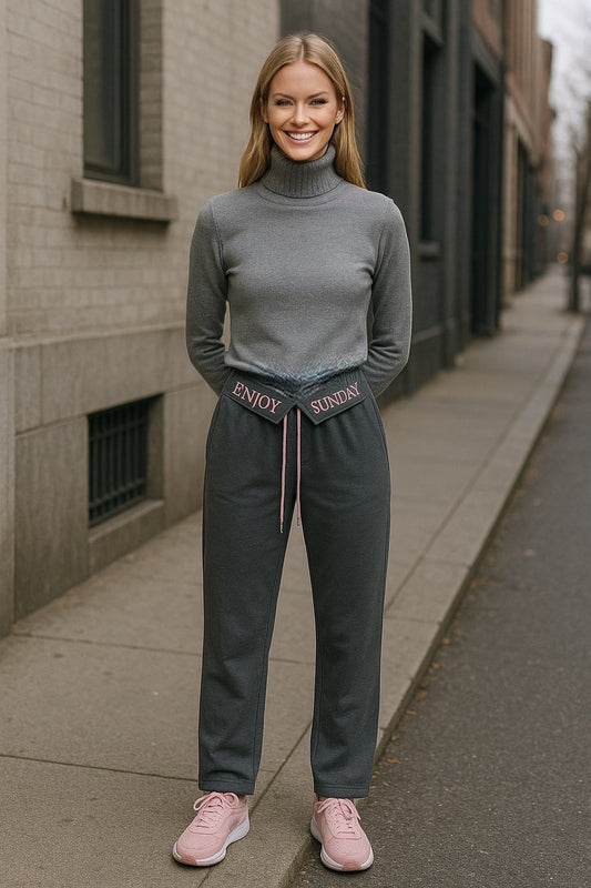 Παντελόνι βαμβακερό με letter prints