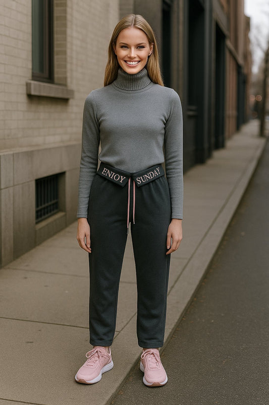 Παντελόνι βαμβακερό με letter prints