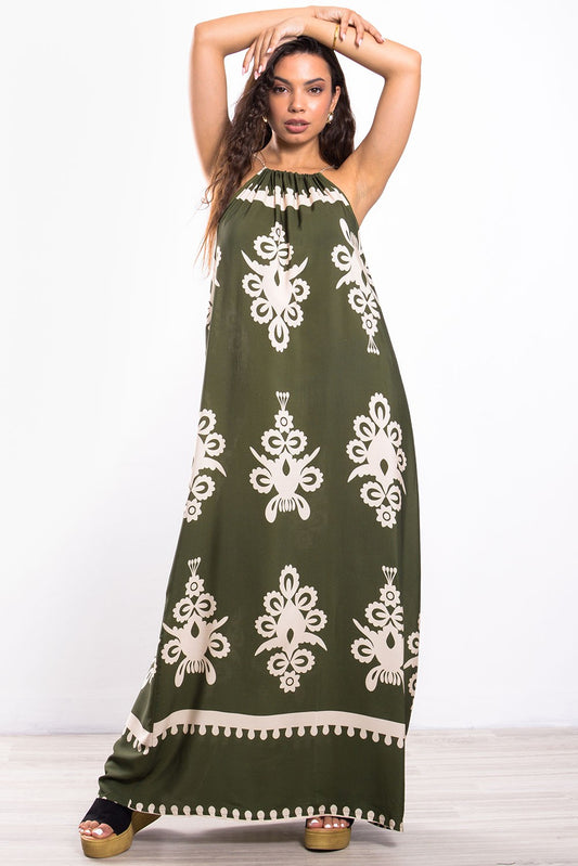 Φόρεμα maxi boho printed