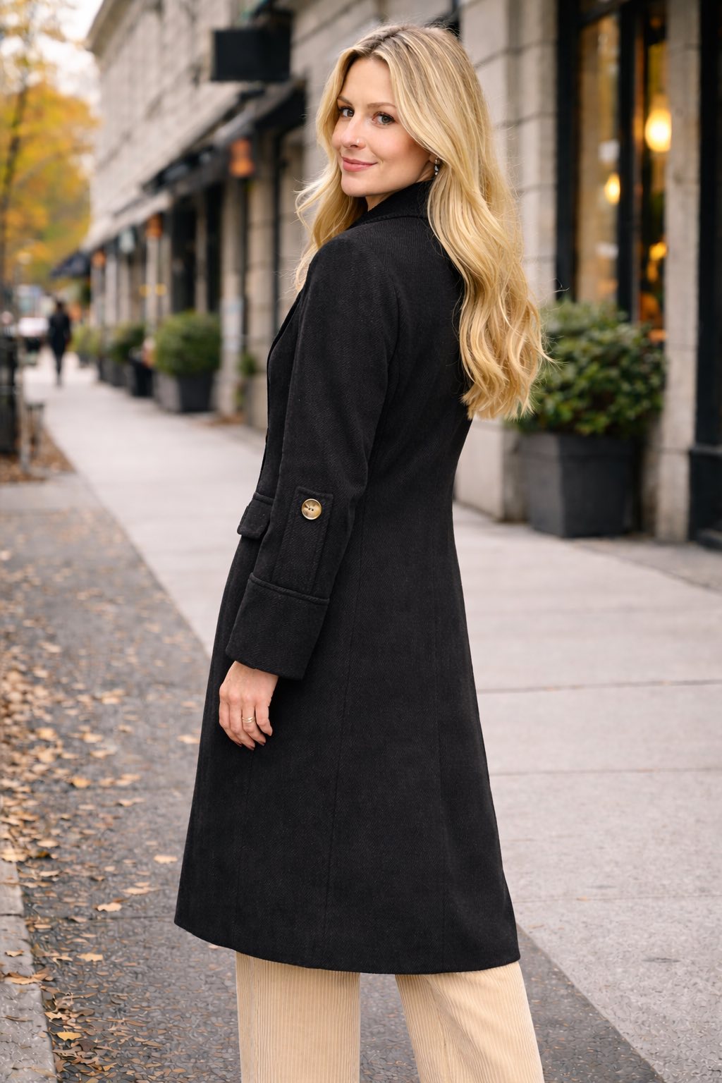 Ημίπαλτο διαγωνάλ σταυροκουμπωτό oversized