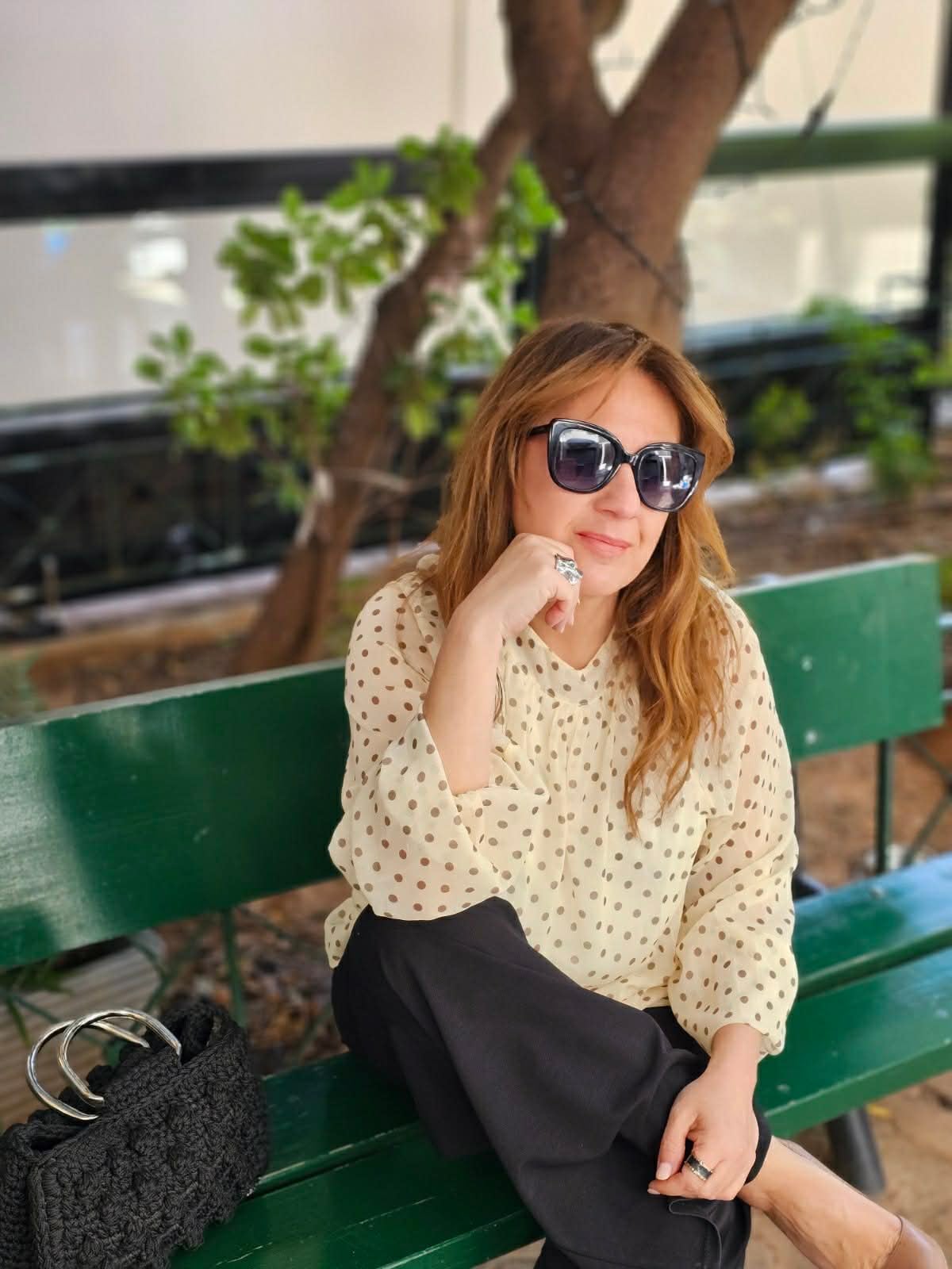 Μπλούζα πουά ζορζέτα