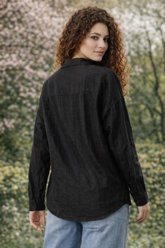 Πουκάμισο τσαλακωτό με κέντημα