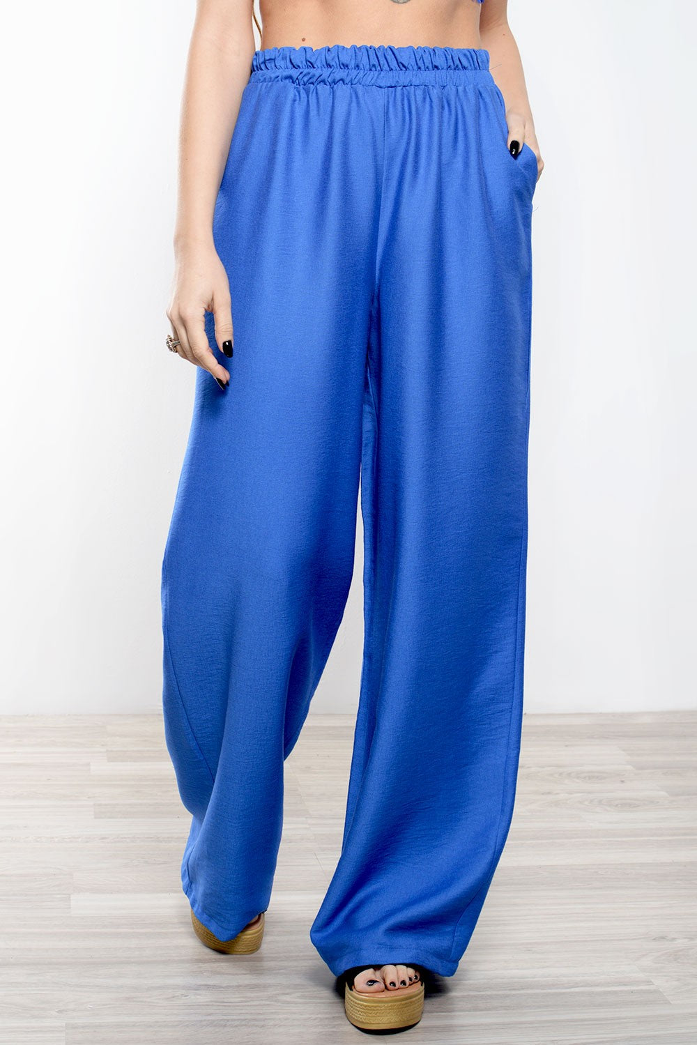 Παντελόνα λινή plus size