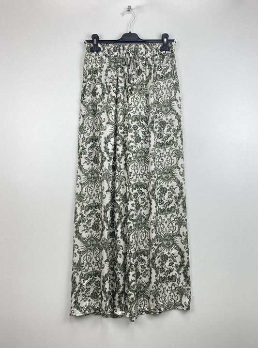 Παντελόνα loose satin floral