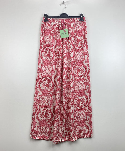 Παντελόνα loose satin floral