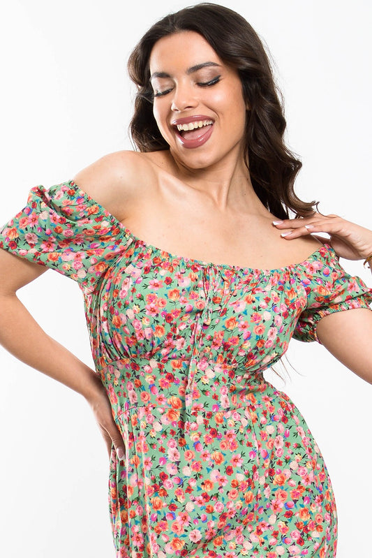 Φόρεμα maxi floral detailed