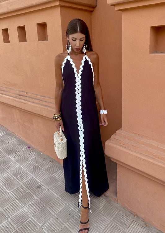 Φόρεμα maxi με τρέσα