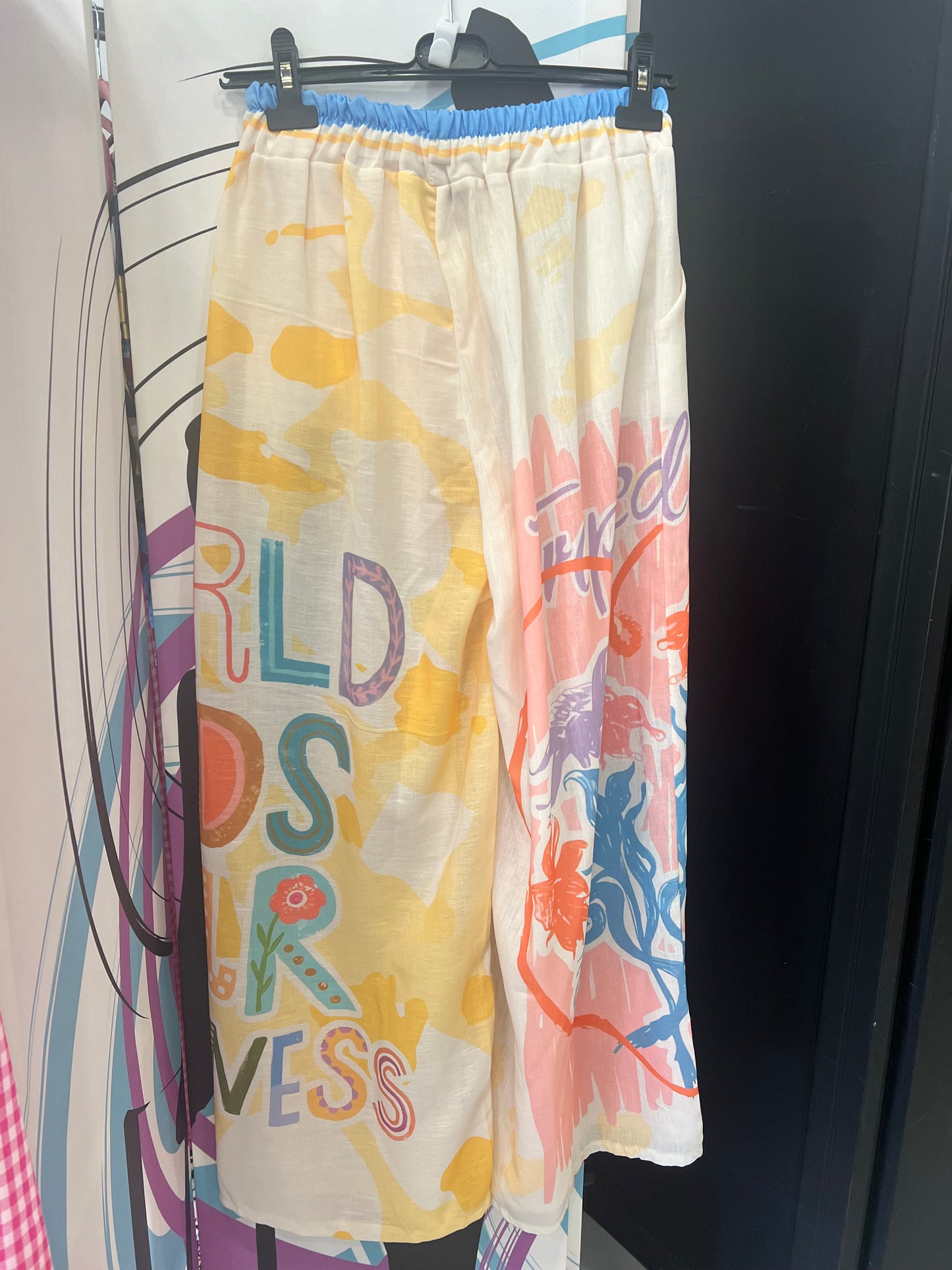 Σετ πουκαμίσα - παντελόνα pop art printed oversized