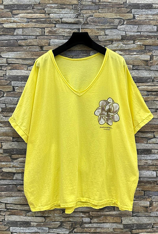 Μπλούζα loose βαμβακερή με στάμπα