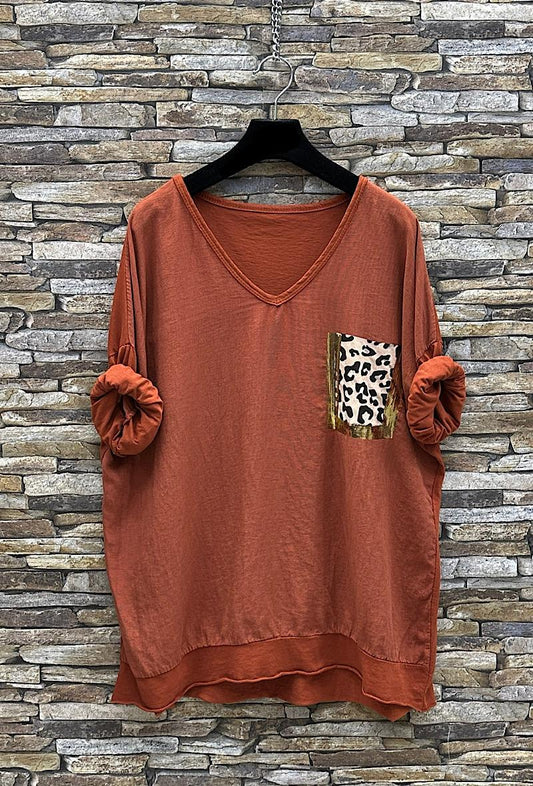 Μπλούζα loose βαμβακολινή detailed