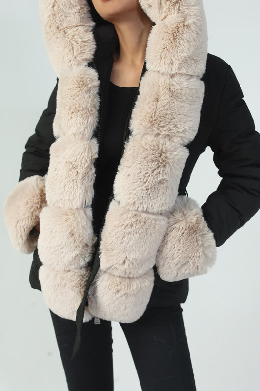 Jacket/Μπουφάν με οικολογική γούνα
