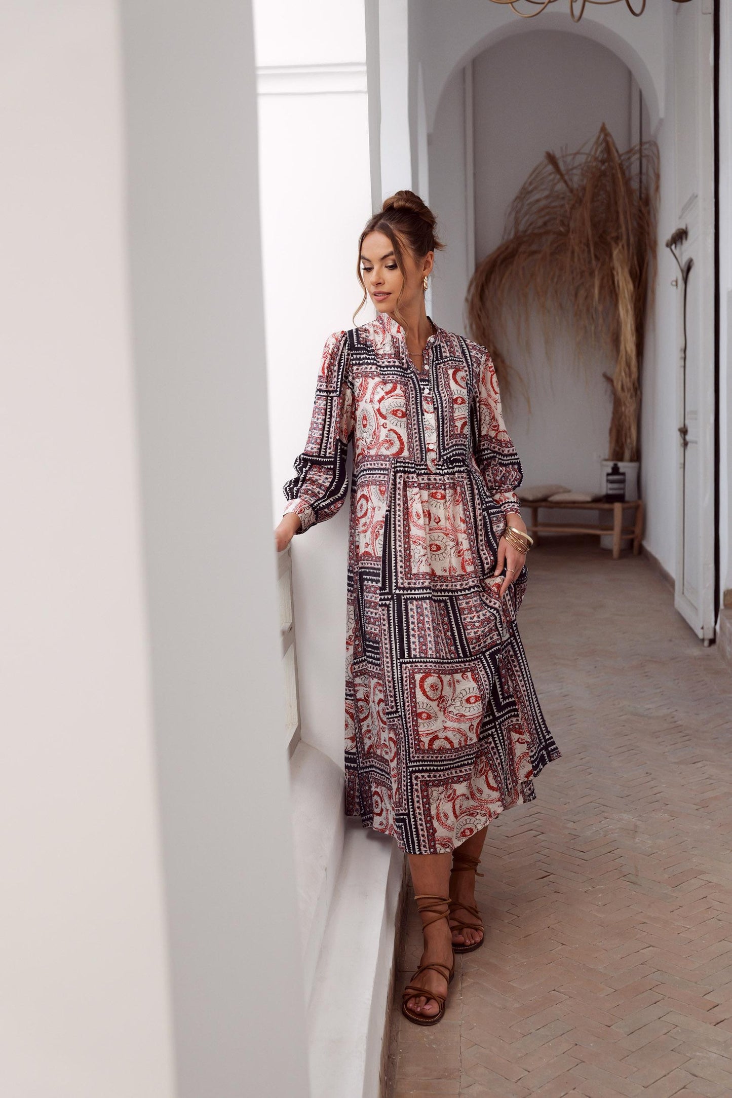 Φόρεμα midi/maxi ethnic printed
