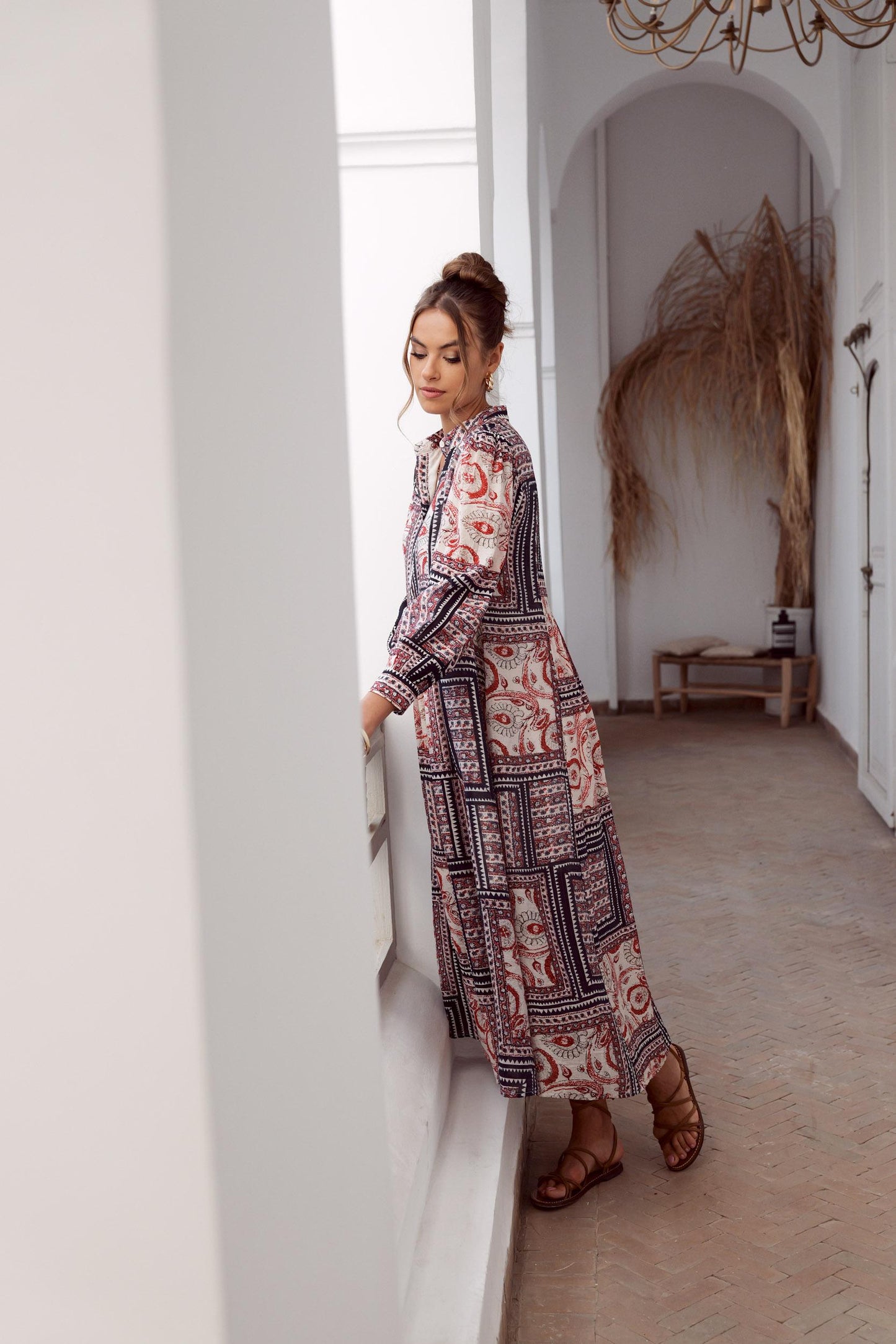 Φόρεμα midi/maxi ethnic printed