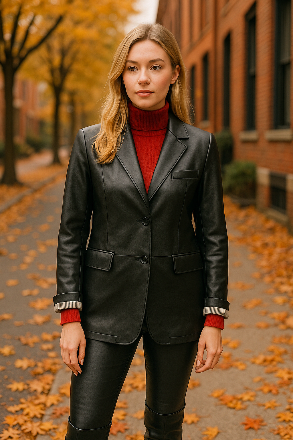 Blazer δερματίνης